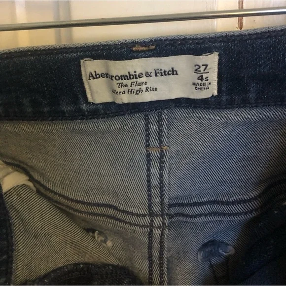 Abercrombie & Fitch Jeans The Flare Ultra High Rise Medium Blue - Picture 6 of 12